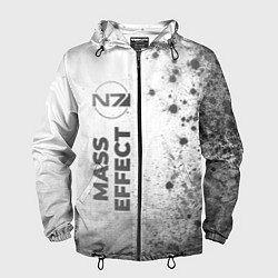 Ветровка с капюшоном мужская Mass Effect - white gradient по-вертикали, цвет: 3D-черный