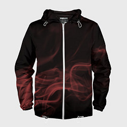 Ветровка с капюшоном мужская Color smoke red, цвет: 3D-белый