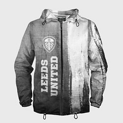 Мужская ветровка Leeds United - grey gradient по-вертикали