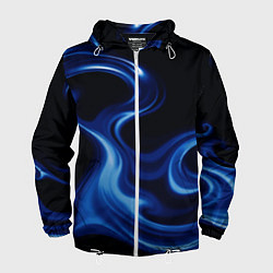 Ветровка с капюшоном мужская Color blue smoke, цвет: 3D-белый