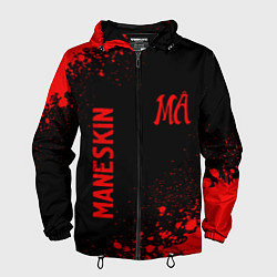 Ветровка с капюшоном мужская Maneskin - red gradient вертикально, цвет: 3D-черный