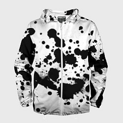 Мужская ветровка Брызги черной краски