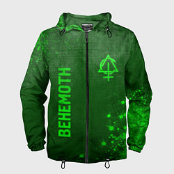 Ветровка с капюшоном мужская Behemoth - green gradient вертикально, цвет: 3D-черный