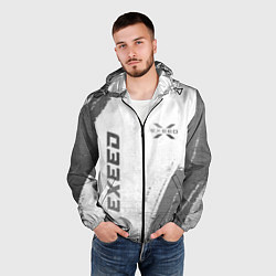 Ветровка с капюшоном мужская Exeed - white gradient вертикально, цвет: 3D-черный — фото 2