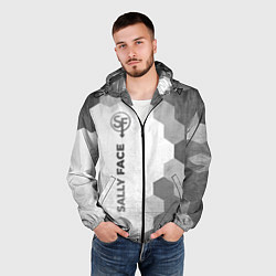 Ветровка с капюшоном мужская Sally Face - white gradient по-вертикали, цвет: 3D-черный — фото 2