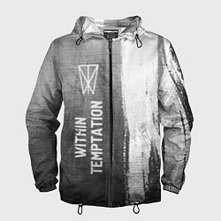 Ветровка с капюшоном мужская Within Temptation - grey gradient по-вертикали, цвет: 3D-черный