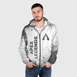 Ветровка с капюшоном мужская Apex Legends - white gradient вертикально, цвет: 3D-черный — фото 2