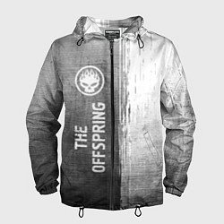 Ветровка с капюшоном мужская The Offspring - grey gradient по-вертикали, цвет: 3D-черный