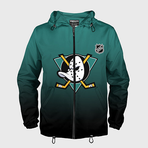 Мужская ветровка Анахайм Дакс - зеленый градиент / 3D-Черный – фото 1