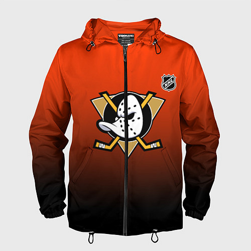 Мужская ветровка Анахайм Дакс - оранжевый градиент / 3D-Черный – фото 1