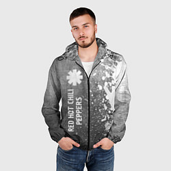Ветровка с капюшоном мужская Red Hot Chili Peppers - grey gradient по-вертикали, цвет: 3D-черный — фото 2