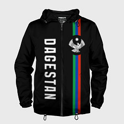 Ветровка с капюшоном мужская Республика - Дагестан, цвет: 3D-черный