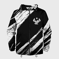 Ветровка с капюшоном мужская Дагестан - брызги, цвет: 3D-черный