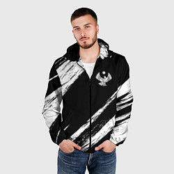 Ветровка с капюшоном мужская Дагестан - брызги, цвет: 3D-черный — фото 2