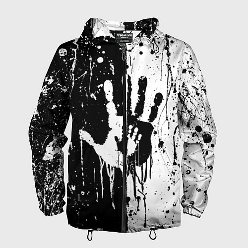 Мужская ветровка Антиматерия подтеки / 3D-Черный – фото 1