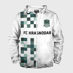 Ветровка с капюшоном мужская FC Krasnodar, цвет: 3D-белый