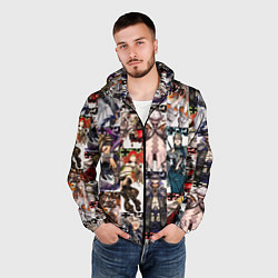 Ветровка с капюшоном мужская Гачиакута герои, цвет: 3D-черный — фото 2