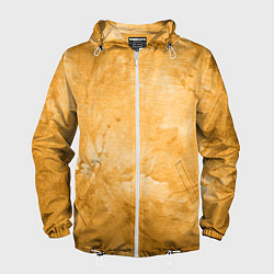 Ветровка с капюшоном мужская Абстракция - bright yellow, цвет: 3D-белый