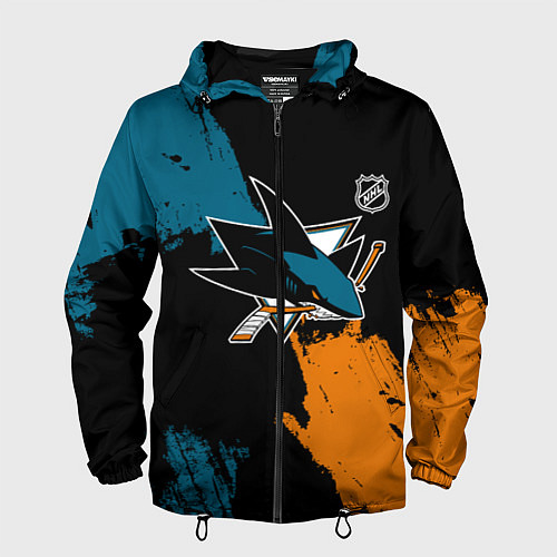 Мужская ветровка Сан Хосе Шаркс - два цвета / 3D-Черный – фото 1