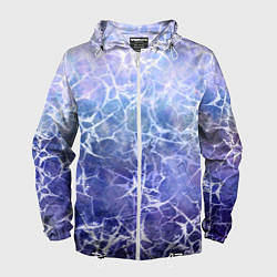 Мужская ветровка Абстракция - white web on blue background