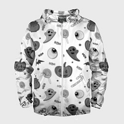 Мужская ветровка Halloween grey and white