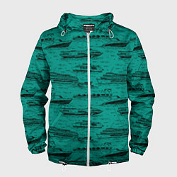 Ветровка с капюшоном мужская Корабли плывут по Неве, цвет: 3D-белый