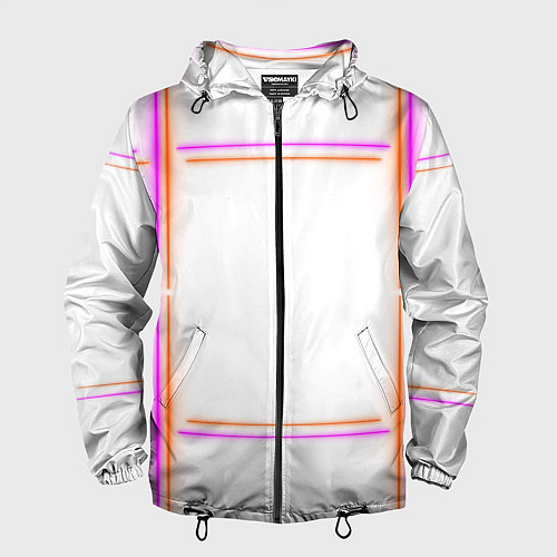 Мужская ветровка Neon white orange pink / 3D-Черный – фото 1