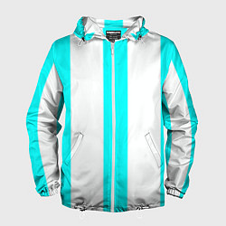 Мужская ветровка Color light blue white lines