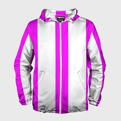 Мужская ветровка Color white pink lines