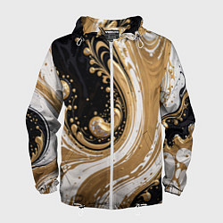 Мужская ветровка Черный агат и жидкое золото