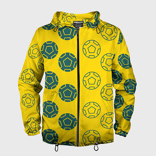 Мужская ветровка Ряды из спортивных мячей / 3D-Черный – фото 1