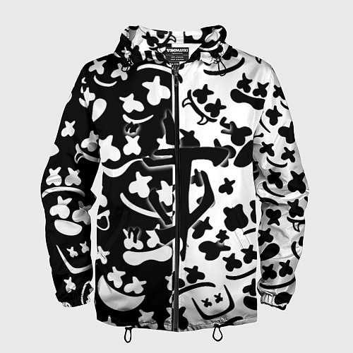Мужская ветровка Doom x Marshmello pattern / 3D-Черный – фото 1