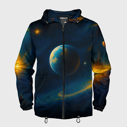 Мужская ветровка Пространство Вселенной / 3D-Черный – фото 1