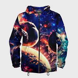 Мужская ветровка Фантастический космос планеты