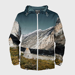 Ветровка с капюшоном мужская Фардык-Кешене, цвет: 3D-белый