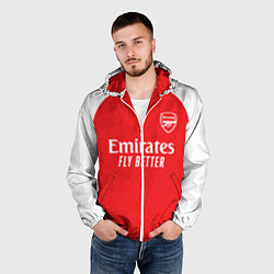 Ветровка с капюшоном мужская Арсенал Лондон домашняя форма 2025 2026, цвет: 3D-белый — фото 2