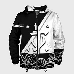 Ветровка с капюшоном мужская Doom стильная геометрия, цвет: 3D-черный