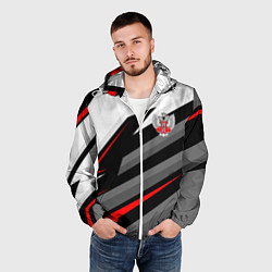Ветровка с капюшоном мужская Федерация бокса - спортивный, цвет: 3D-белый — фото 2