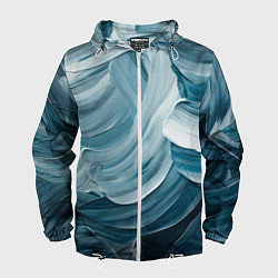 Мужская ветровка Синяя краска импасто