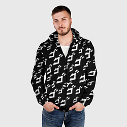 Ветровка с капюшоном мужская JoJo pattern, цвет: 3D-черный — фото 2
