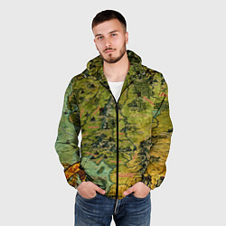 Ветровка с капюшоном мужская Властелин колец карта цветная, цвет: 3D-черный — фото 2