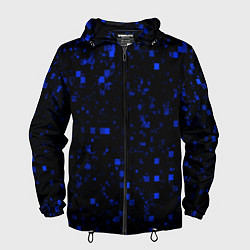Ветровка с капюшоном мужская Color blue khaki, цвет: 3D-черный