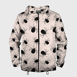 Мужская ветровка Паттерн с черными жуками