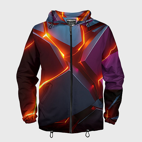 Мужская ветровка Cosmic neon / 3D-Черный – фото 1