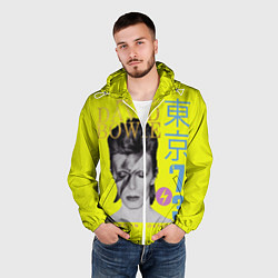 Ветровка с капюшоном мужская David Bowie 1973, цвет: 3D-белый — фото 2