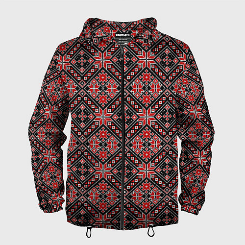 Мужская ветровка Славянский стиль - орнамент / 3D-Черный – фото 1