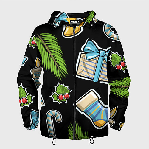 Мужская ветровка Christmas soul / 3D-Черный – фото 1