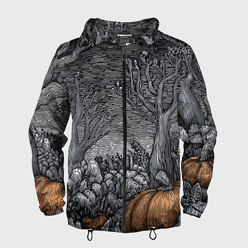 Мужская ветровка Осенние шалости духов / 3D-Черный – фото 1