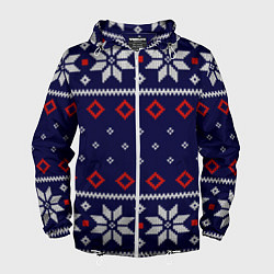 Мужская ветровка Вязаный новогодний узор