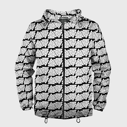 Мужская ветровка Символы валькнут как защитная кольчуга / 3D-Черный – фото 1